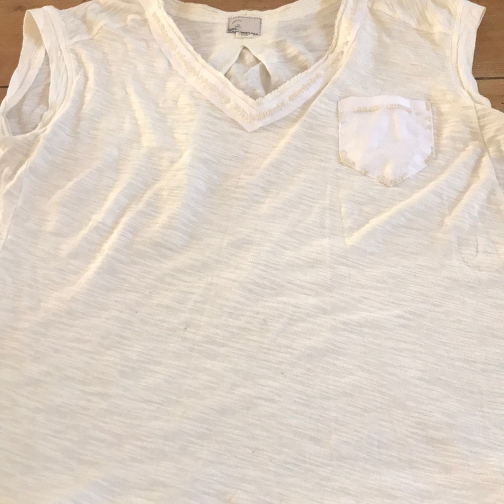Great white/cream tee shirt from Antropologie